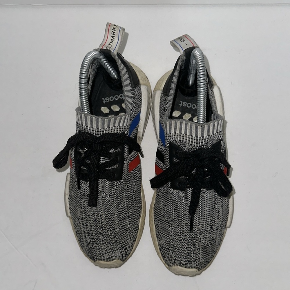 Adidas NMD R1 Tri Color Stripes White Grey Primeknit - Picture 5 of 8